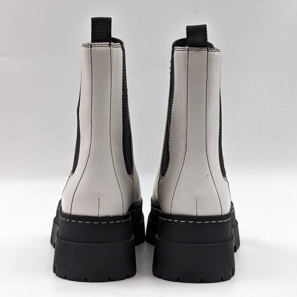 Marc Fisher Women Pauline Chelsea Retro Festival Platform White Leather Boots 9 - Picture 5 of 11